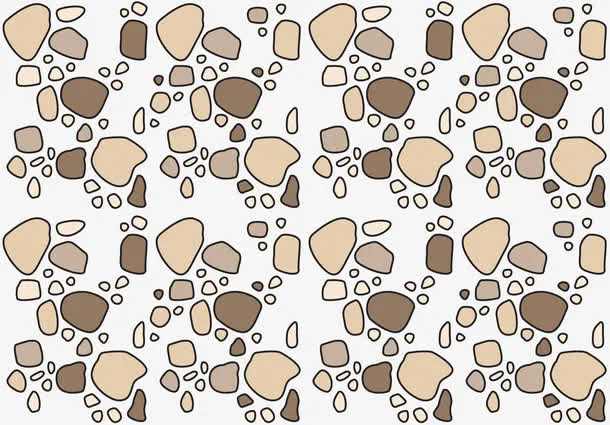 石子路平铺创意免抠