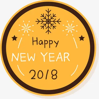 圆形金色简约标签免抠