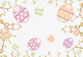 彩蛋边框矢量图片免抠