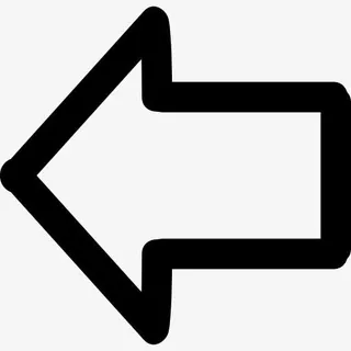 箭头指向左手画轮廓图标免抠