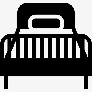 旅馆的床上，枕头图标免抠