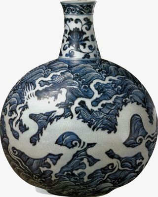 传统式样花瓶免抠