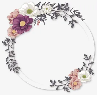 精美花朵边框免抠