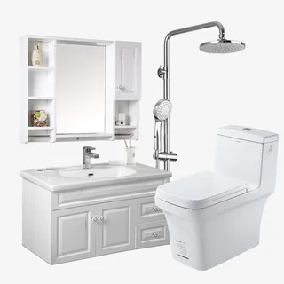 马桶 花洒 浴室柜 组合11免抠
