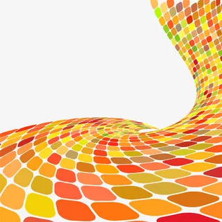 黄色格子曲线免抠