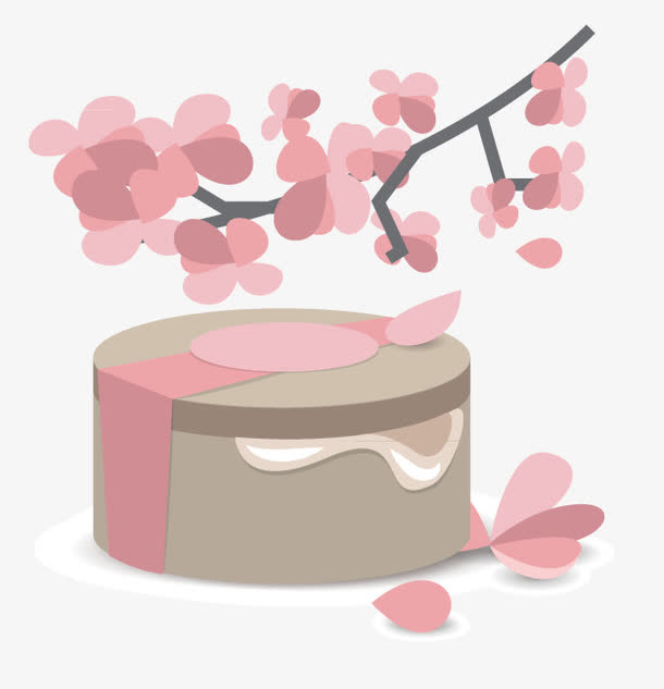 桃花盛开免抠
