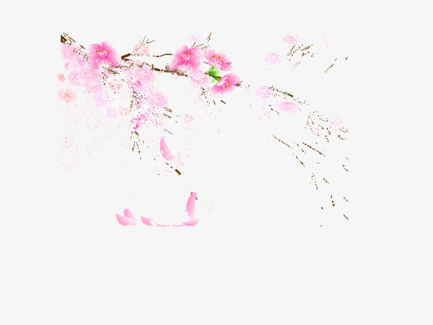 粉色梅花免抠