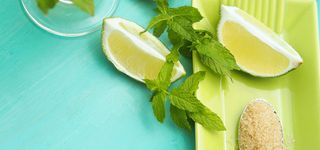 柠檬薄荷叶背景图高清