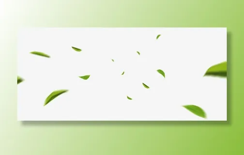 绿叶模糊漂浮免抠漂浮叶子元素