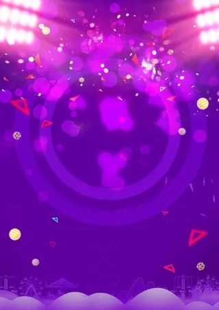 紫色大气天猫活动背景高清