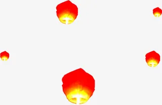 高清手绘摄影灯笼设计免抠