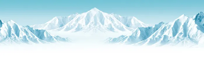 蓝色清凉冰山背景高清