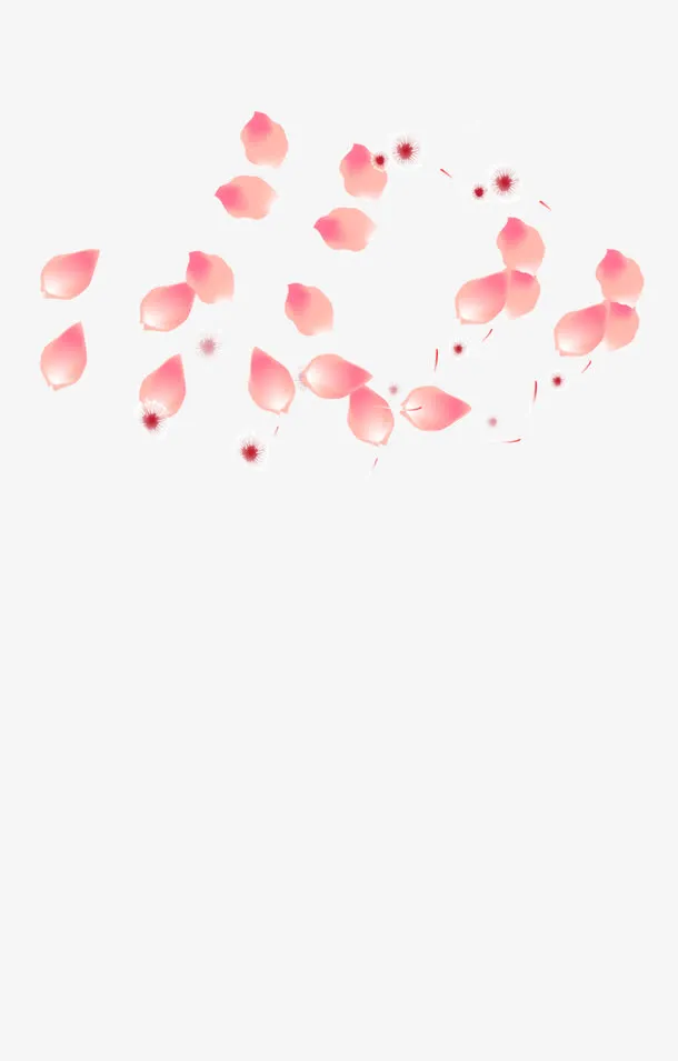 飘落的粉色花瓣素材免抠