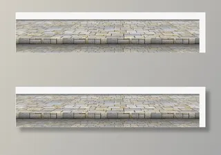 唯美精美复古石头地面石材边框免抠