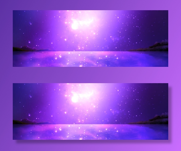 星空下的倒影免抠背景banner海报元素