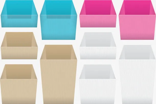 矢量图包装盒子各种造型免抠