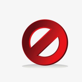 红色拒绝商务标志免抠