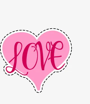 love心形字体免抠