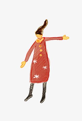 古风人物漂浮花瓣气泡简洁大方树免抠