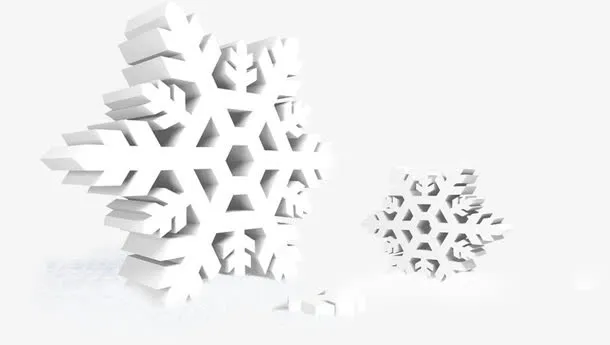 梦幻白色雪花创意免抠