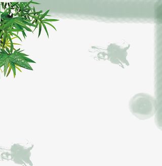 古典端午节绿色树叶植物叶子免抠