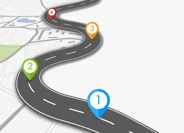 高速公路地理位置信息图表免抠