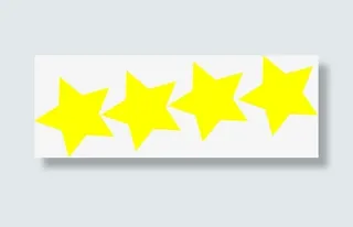 黄色的四颗五角星免抠