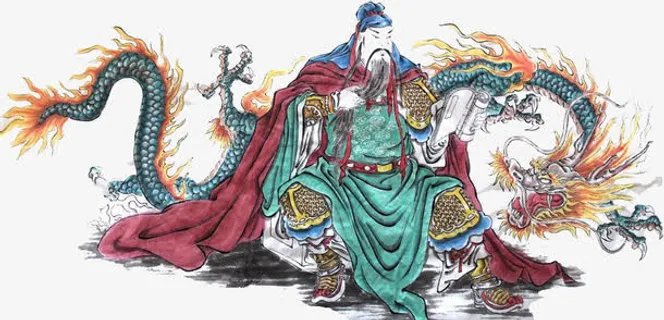 中国画赵公明免抠 中国画赵公明免抠