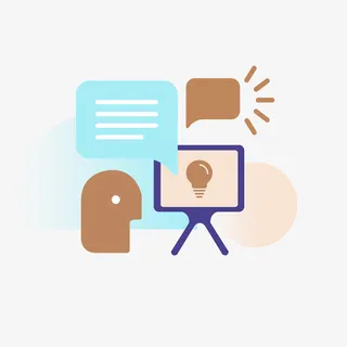 渐变商务策划方案免扣图标插画免抠