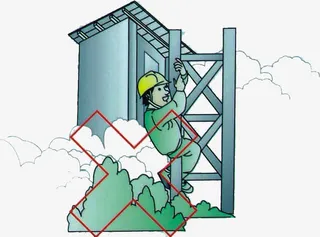 严禁攀爬龙门架免抠