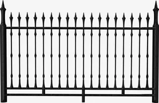 哥特风建筑铁栅栏免抠
