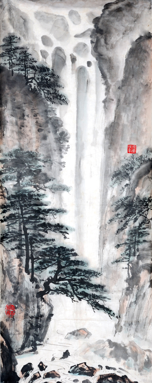 山水之间水墨画免抠