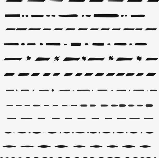 手绘虚线分割线免抠