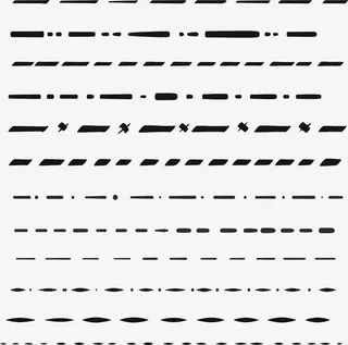 手绘虚线分割线免抠