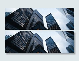 仰视金融建筑图片高清