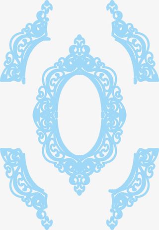 古代首饰盒小物件装饰花纹免抠