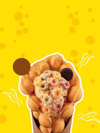 特色小吃鸡蛋仔美食优惠促销开业海报背景模高清