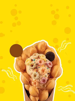 特色小吃鸡蛋仔美食优惠促销开业海报背景模高清