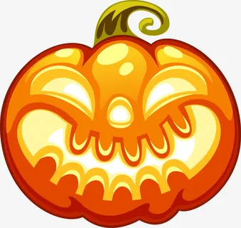 橙色卡通南瓜头免抠