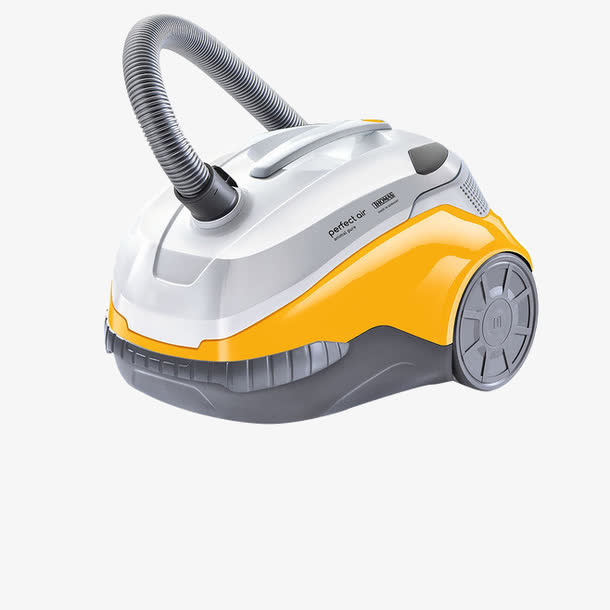 黄色吸尘器实物免抠