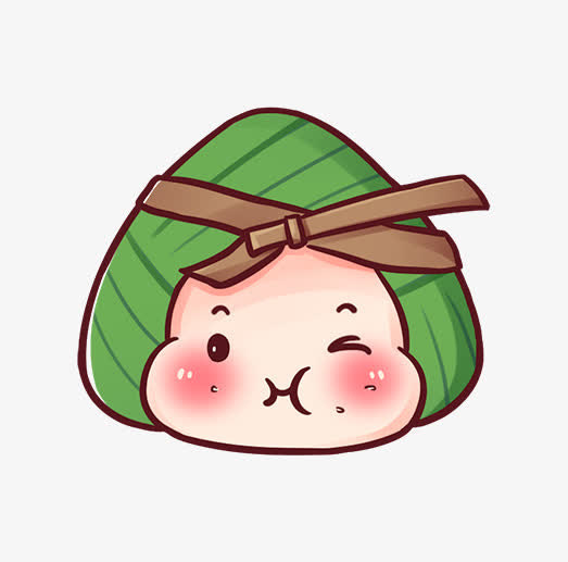 卡通鬼脸可爱小粽子免抠