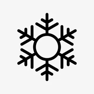 六角雪花符号图标免抠