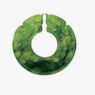 绿色的玉珏免抠