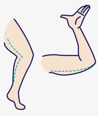 矢量人体局部腿胳膊免抠