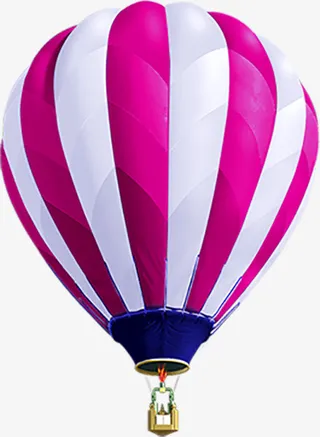 红色热气球免抠