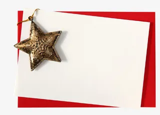 留言纸和五角星免抠