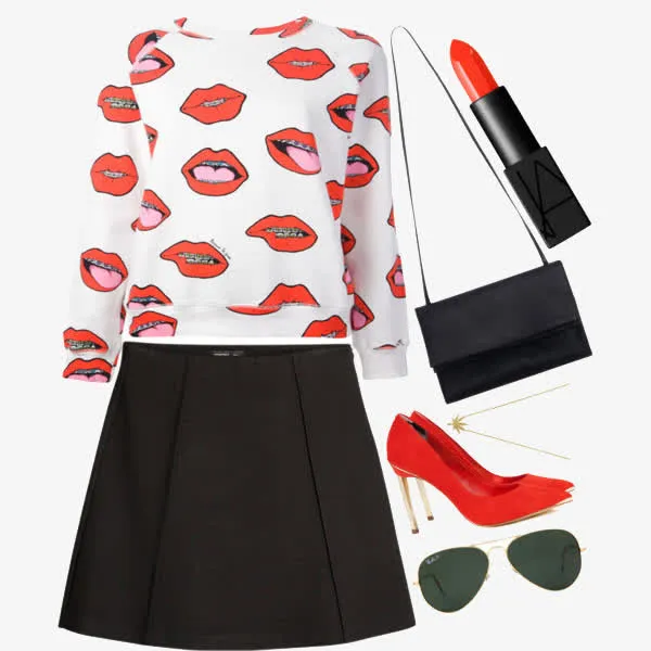 个性潮流女装搭配免抠