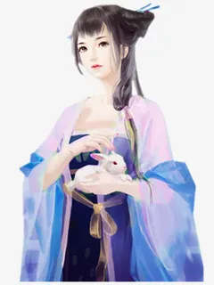 古风手绘美女免抠