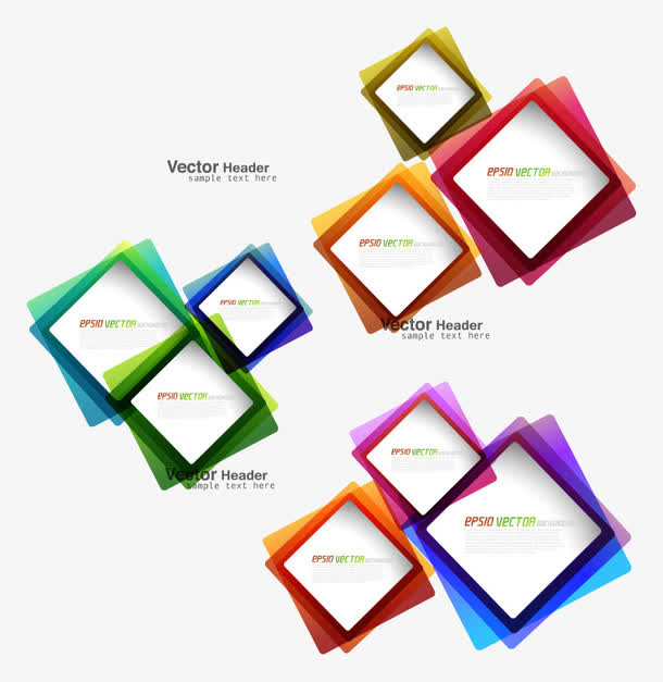 彩色创意横幅banner矢量