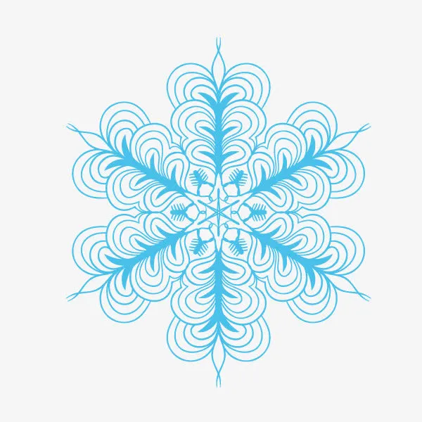 花纹底纹 雪花 装饰图案 淡蓝色免抠